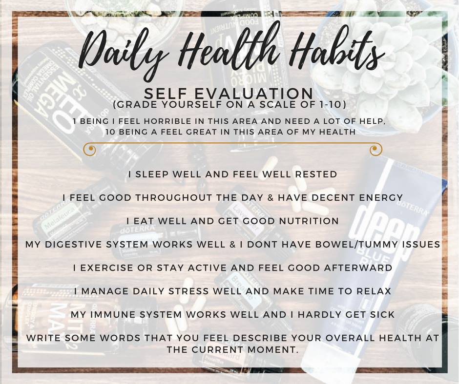 daily habits kit self evaluation
